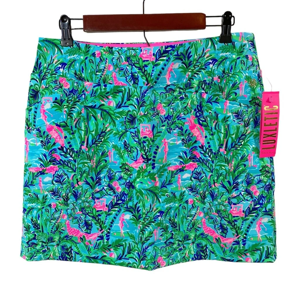 Lilly Pulitzer Monica Skort Par Fection Golf Blue Horizon Sz 10 - Picture 5 of 9